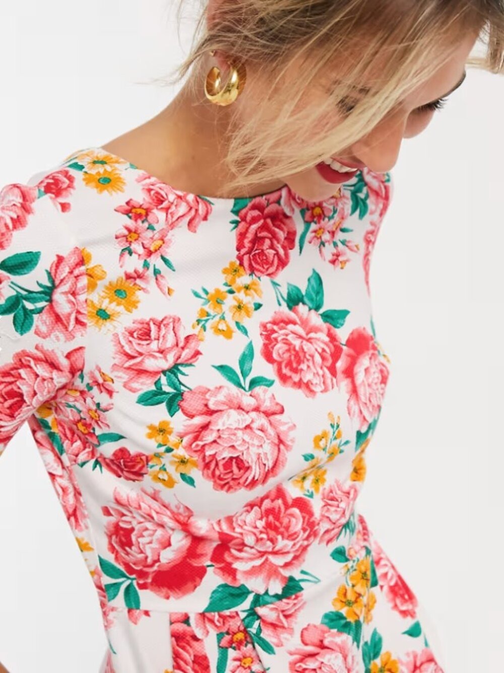 NWT ASOS Maternity Wiggle Floral Midi Dress 6 - Picture 3 of 15